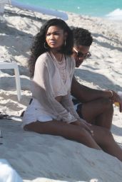 Chanel Iman and Heidy De la Rosa in a Bikinis - Beach in Miami 07/01/2017