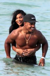 Chanel Iman and Sterling Shepard - Miami 06/30/2017