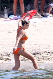 Chelsy Davy Wears An Orange Bikini - Saint Tropez, July 2017