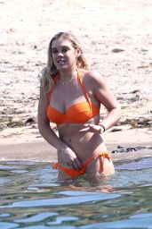 Chelsy Davy Wears An Orange Bikini - Saint Tropez, July 2017