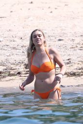 Chelsy Davy Wears An Orange Bikini Saint Tropez July Celebmafia