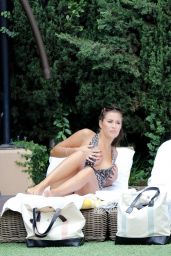 Chloe Goodman and Lauryn Goodman in a Swimsuit at Their Hotel Pool in LA 06/30/2017