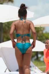Christina Milian in a Blue Bikini - Miami 07/20/2017