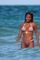 Christina Milian in Bikini at the Beach in Miami 07/11/2017