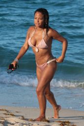 Christina Milian in Bikini at the Beach in Miami 07/11/2017