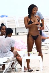 Christina Milian in Bikini on Miami Beach 07/18/2017