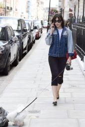 Daisy Lowe Casual Style - Walking Her Pet Pooch in London 07/12/2017