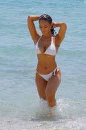 Daphne Joy Stuns in White Bikini in Miami 07/19/2017
