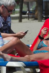 Dawn Ward in Bikini - Beach in Marbella 07/21/2017