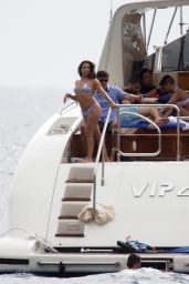 Eva Longoria - Enjoys a Day by the Sea on Board of a Luxury Yacht in Mallorca 07/23/2017