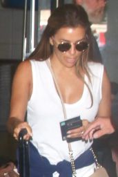 Eva Longoria in Travel Outfit at LAX in Los Angeles 07/28/2017
