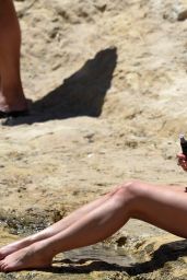 Ferne McCann in Yellow Bikini on Beach in Majorca, Spain 07/07/2017