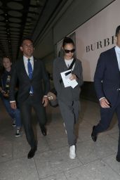 Gal Gadot in Travel Outfit - Arrives in London