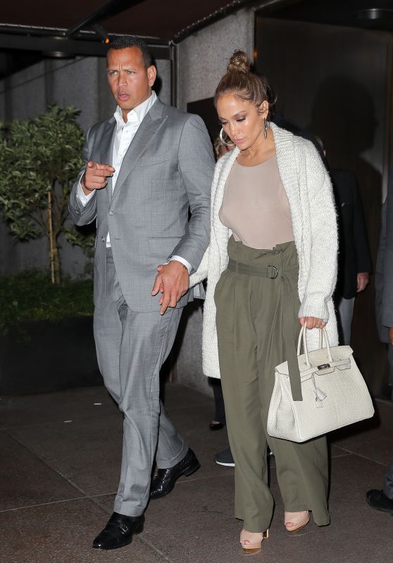 Jennifer Lopez and Alex Rodriguez - Leaving The Pool in New York City 07/27/2017
