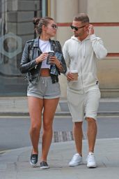 Jessica Shears Leggy in Shorts - Leaving her Manchester Hotel 07/13/2017