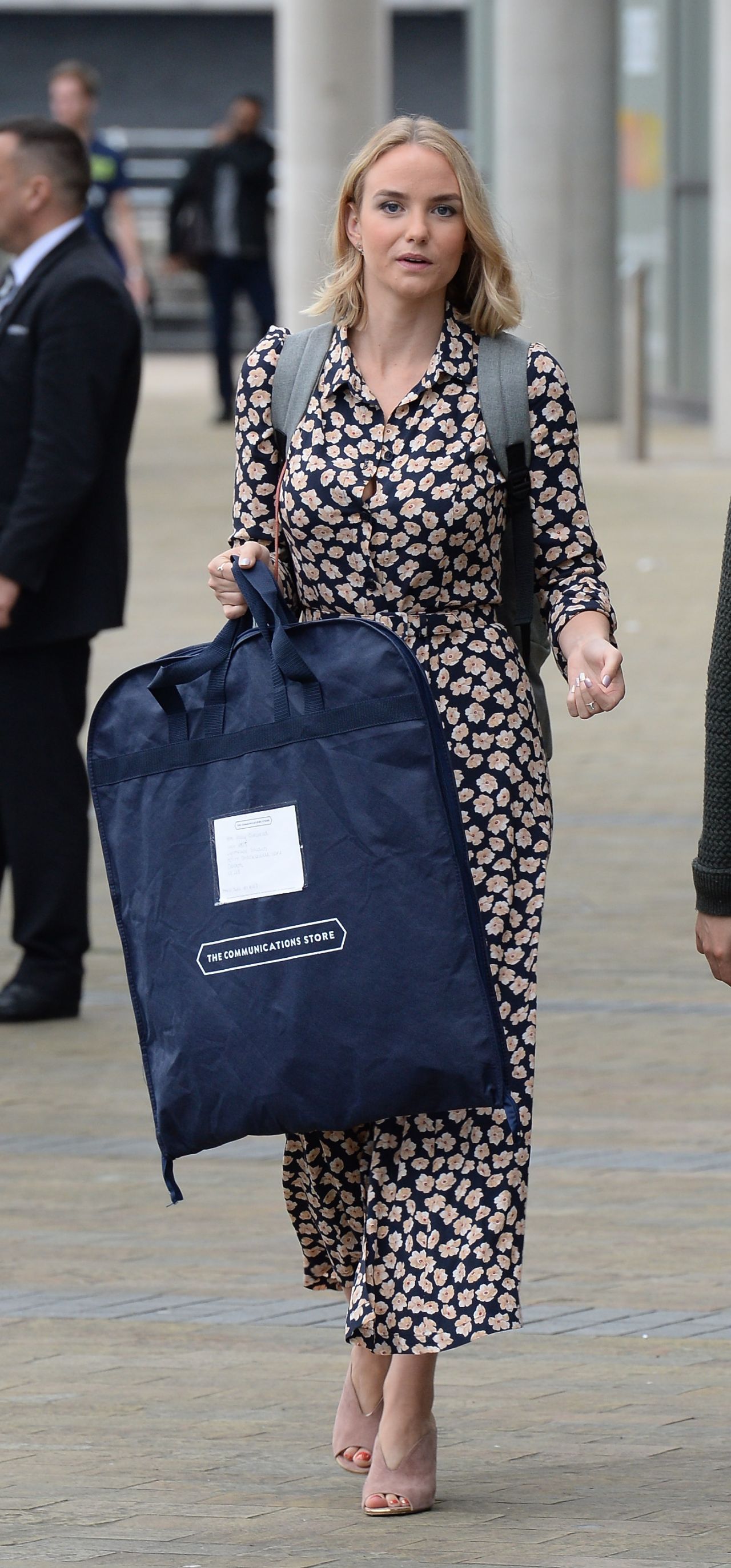 Joanna Vanderham - Leaving the BBC Breakfast Studio's in London 07/27