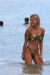 Joy Corrigan in a Green Bikini - Miami Beach, Florida 07/18/2017