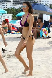 Julia Pereira and Her Sister Carla Pereira in bikinis in Miami Beach 07/25/2017