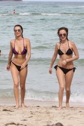 Julia Pereira and Her Sister Carla Pereira in bikinis in Miami Beach 07/25/2017