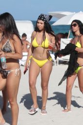Karina Seabrook in Yellow Bikini - Miami Beach 07/08/2017