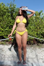 Karina Seabrook in Yellow Bikini - Miami Beach 07/08/2017