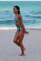 Karrueche Tran in Bikini at the Beach in Miami 07/11/2017