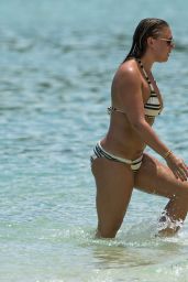 Katie Goodland in Bikini on the Beach in Barbados 07/05/2017