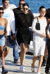 Kendall Jenner and Bella Hadid - Boat Trip on Nammos Beach in Mykonos 07/09/2017