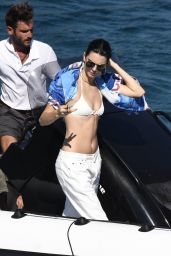 Kendall Jenner and Bella Hadid - Boat Trip on Nammos Beach in Mykonos  07/10/2017
