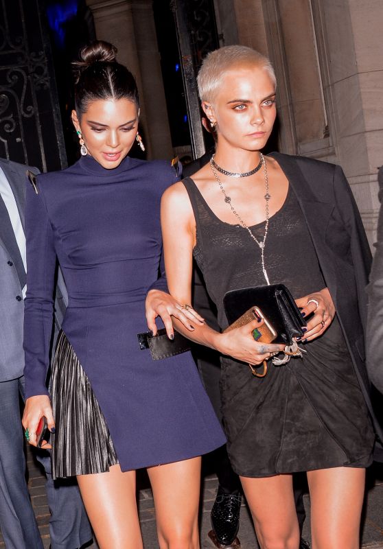 Kendall Jenner and Cara Delevingne – Vogue Party at Paris Fashion Week 07/04/2017