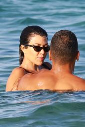 Kourtney Kardashian in a Swimsuit at The Beach in Saint Tropez 07/04/2017