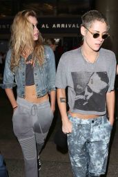 Kristen Stewart and Stella Maxwell - Arrving at LAX Airport in Los Angeles 07/07/2017