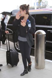 Lauren Cohan in Travel Outfit at LAX Airport in LA 07/25/2017