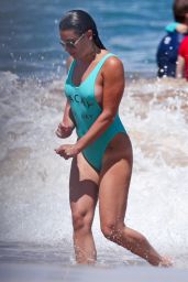 Lea Michele in a blue Swimsuit in Maui, Hawaii 06/30/2017