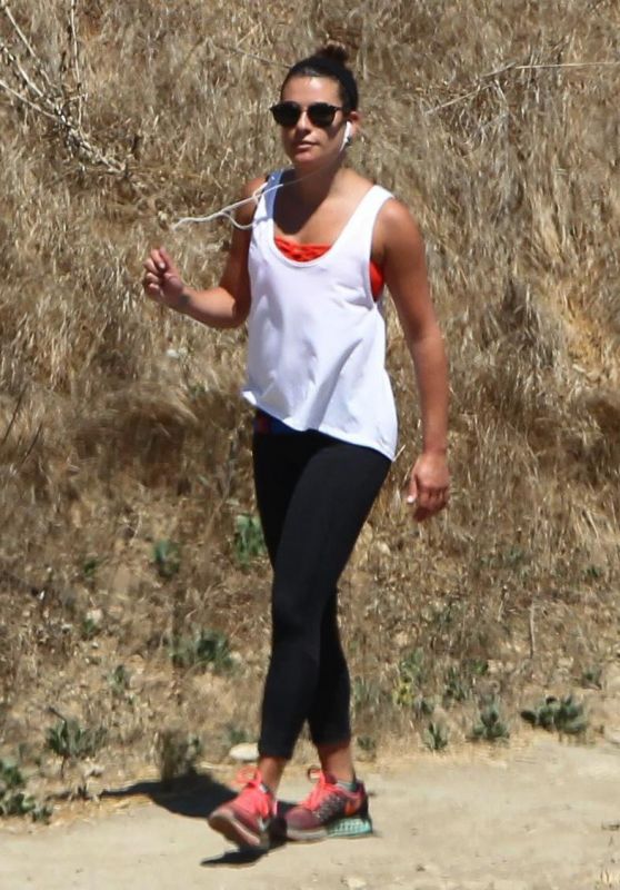 Lea Michele - Solo Hike in LA 07/30/2017