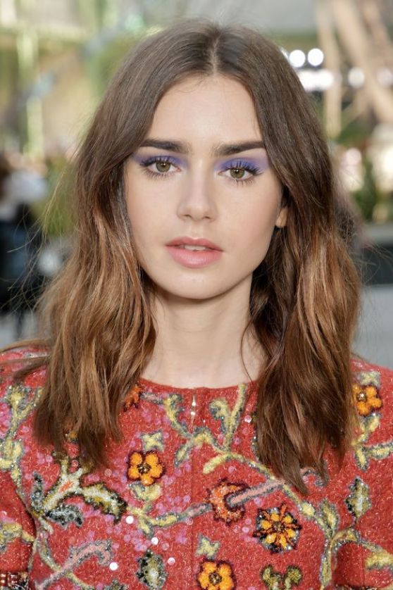 Lily Collins - Chanel Show, Front Row AW17 in Paris, France 07/04/2017 •  CelebMafia
