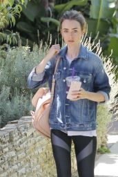 Lily Collins in Spandex - After the Workout in Beverly Hills 07/29/2017