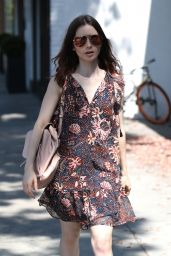 Lily Collins Summer Casual Style - West Hollywood 07/10/2017