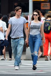 Lily James - Enjoying a Day out in NYC 07/24/2017
