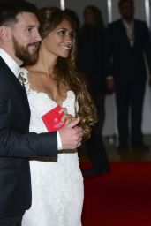 Lionel Messi and New Wife Antonella Roccuzzo - Red Carpet at Their Wedding Reception in Argentina 06/30/2017