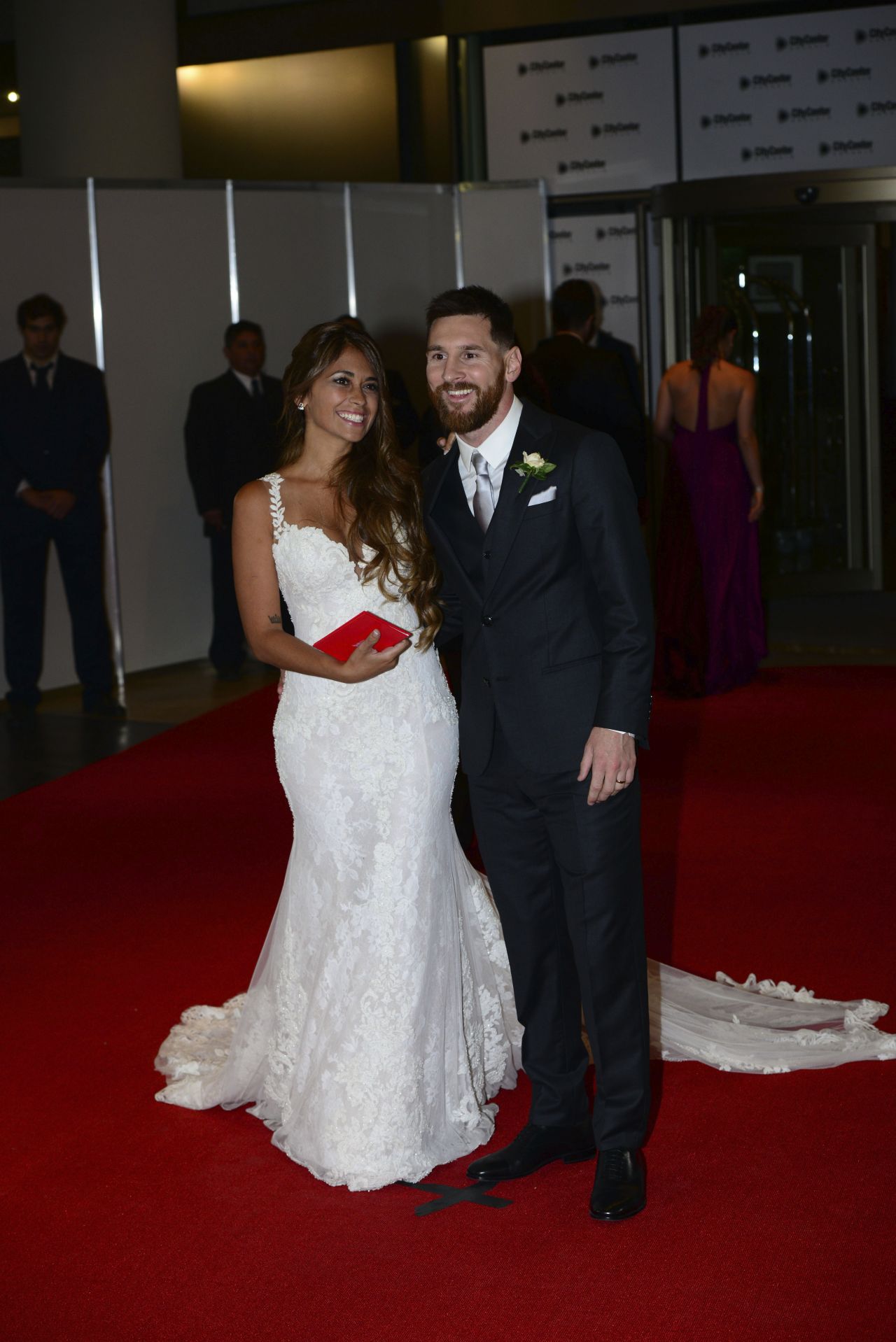 Lionel Messi and New Wife Antonella Roccuzzo - Red Carpet at Their