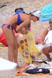 Martina Colombari in Bikini on a Beach in Ibiza 07/06/2017