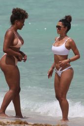 Metisha Schaefer in a White Bikini - Miami Beach 07/13/2017