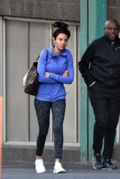 Michelle Keegan in Tights - Cape Town, South Africa 07/22/2017