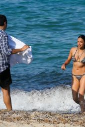 Michelle Rodriguez Bikini Photos - Beach in St Tropez 07/10/2017