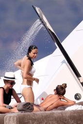 Michelle Rodriguez in a Bikini in Saint Tropez 07/08/2017