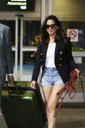 Olivia Munn - Arriving in Vancouver With Her Dogs 07/30/2017