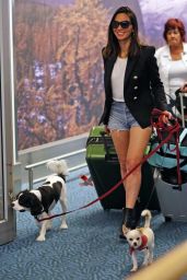 Olivia Munn - Arriving in Vancouver With Her Dogs 07/30/2017
