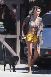 Paris Jackson in Bikini Top and Yellow Shorts - West Hollywood 07/09/2017