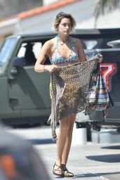 Paris Jackson in Bikini Top and Yellow Shorts - West Hollywood 07/09/2017